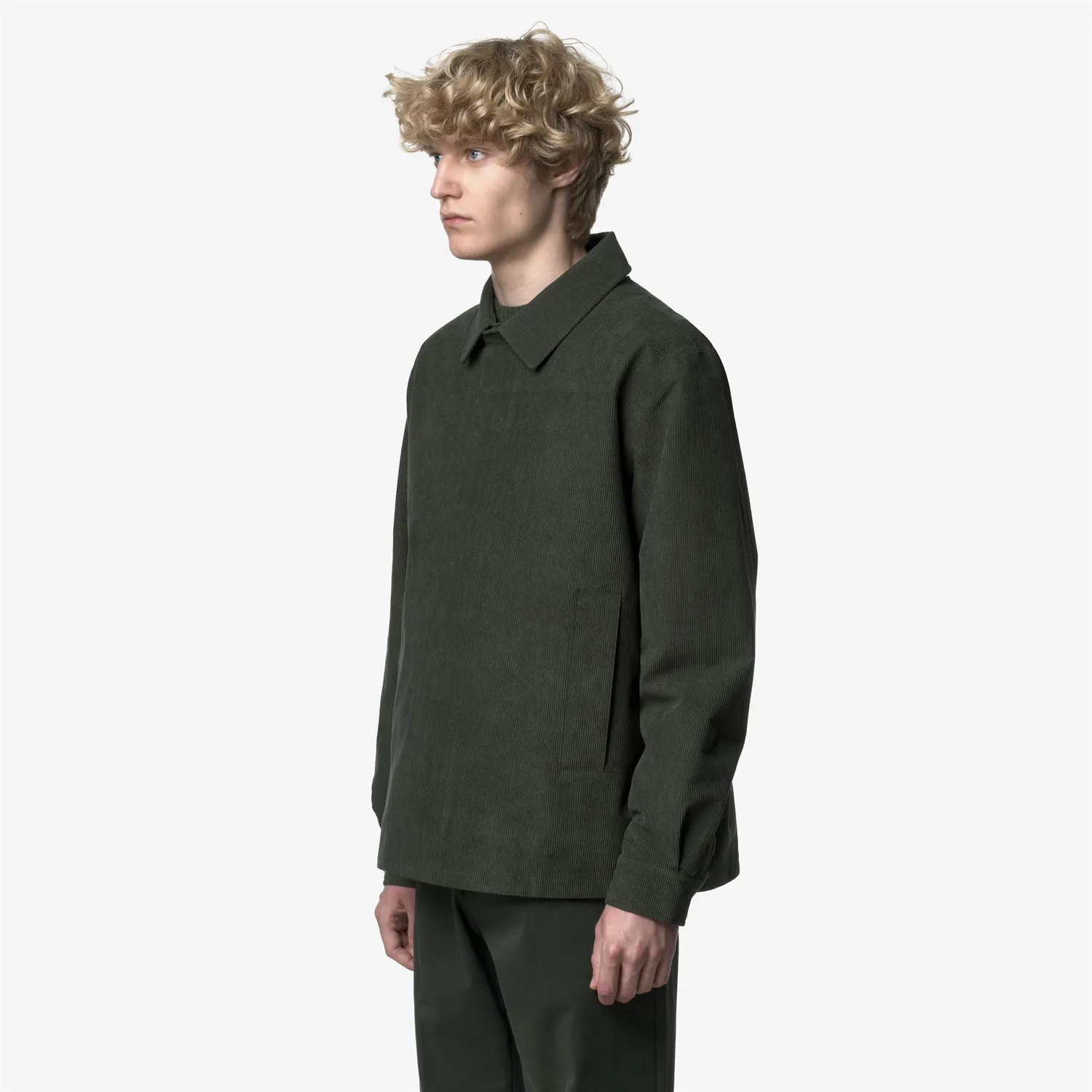 K-Way Shary Corduroy geaca barbati verde calduroasa
