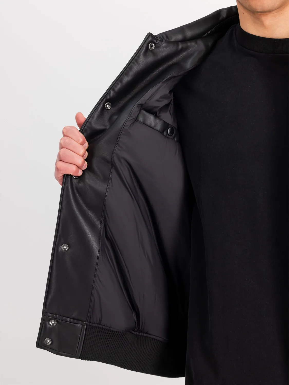 Alpha Industries PU College geaca neagra piele ecologica