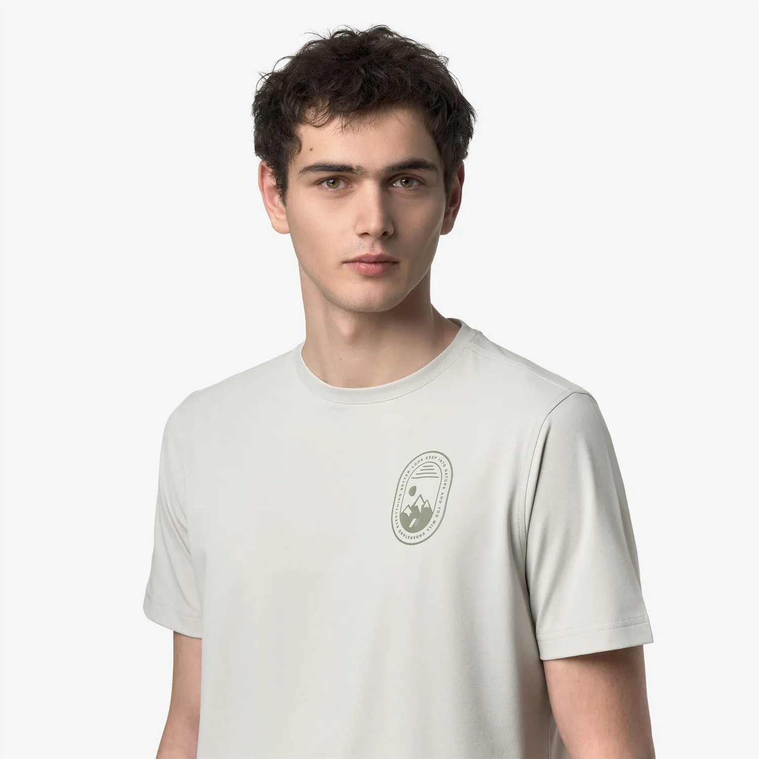 K-Way Graphel tricou bej barbati poliester