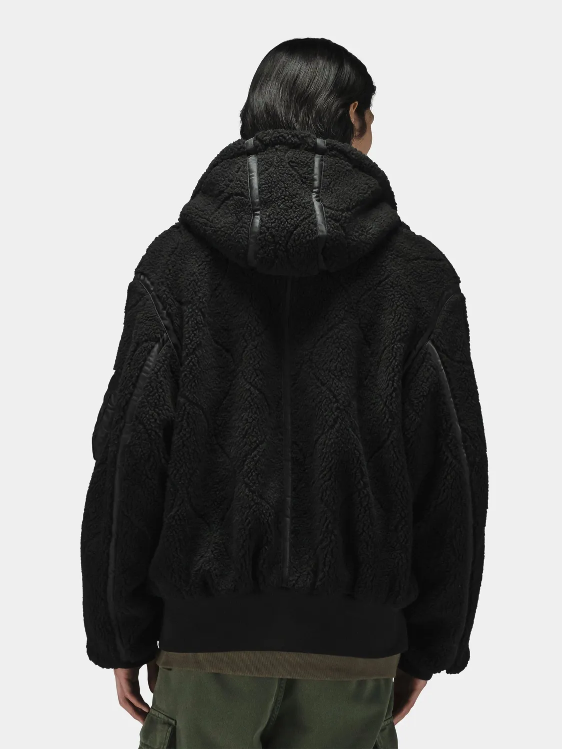 Alpha Industries Sherpa Onion Quilting geaca flight negru sherpa