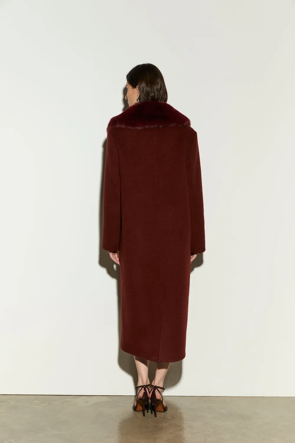 Isabelle Blanche palton burgundy M lana