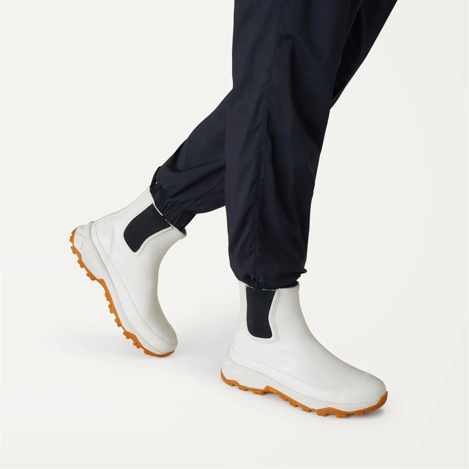 K-Way Raimond cizme ploaie unisex albe cauciuc