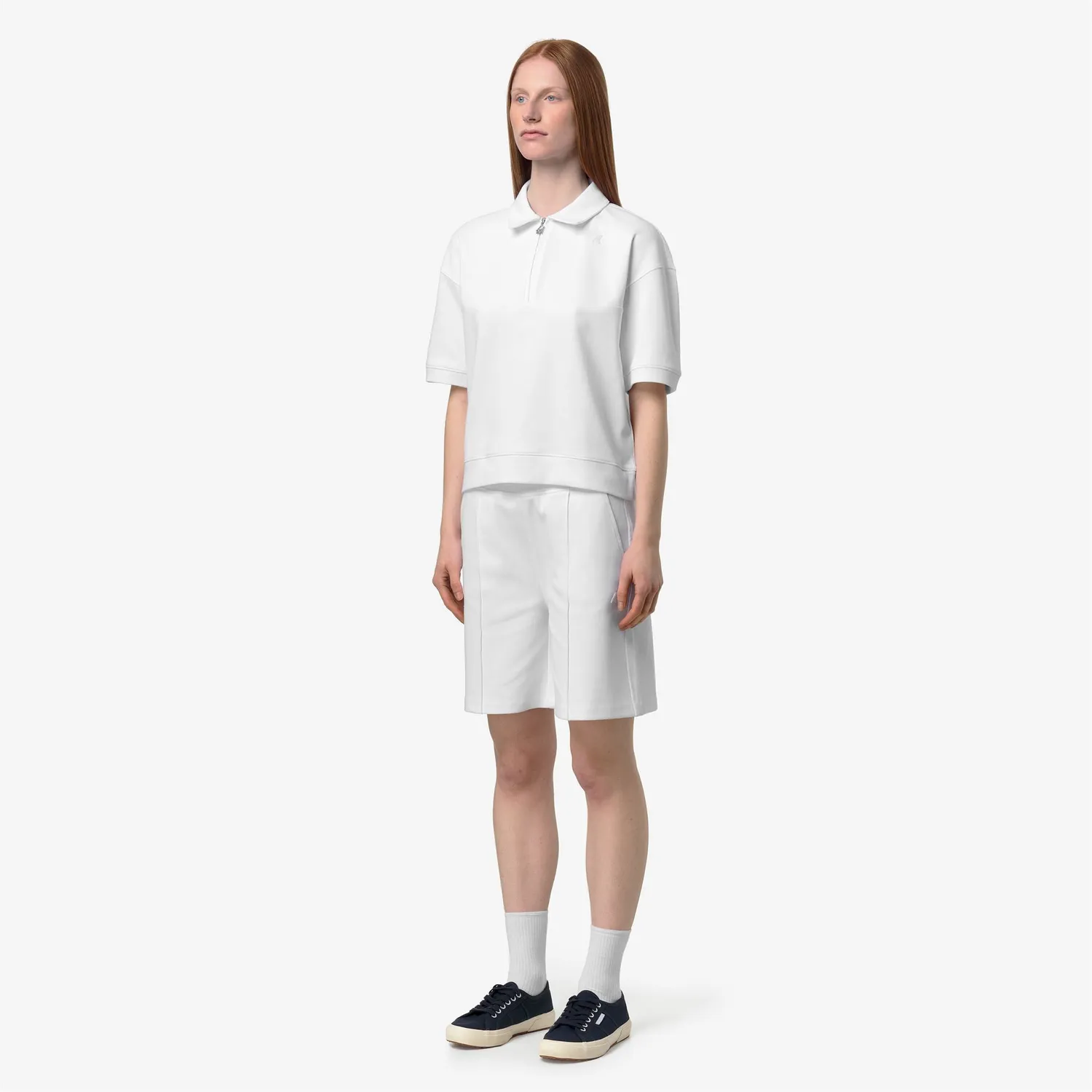 K-Way Lozany Interlock polo damă alb sport