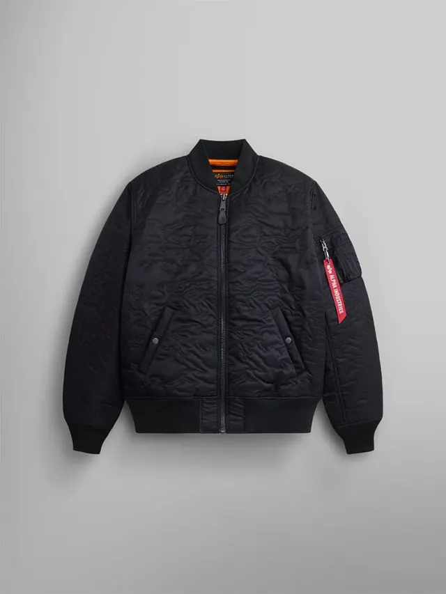 Alpha Industries Camo Quilted MA-1 bomber geacă neagră matlasată