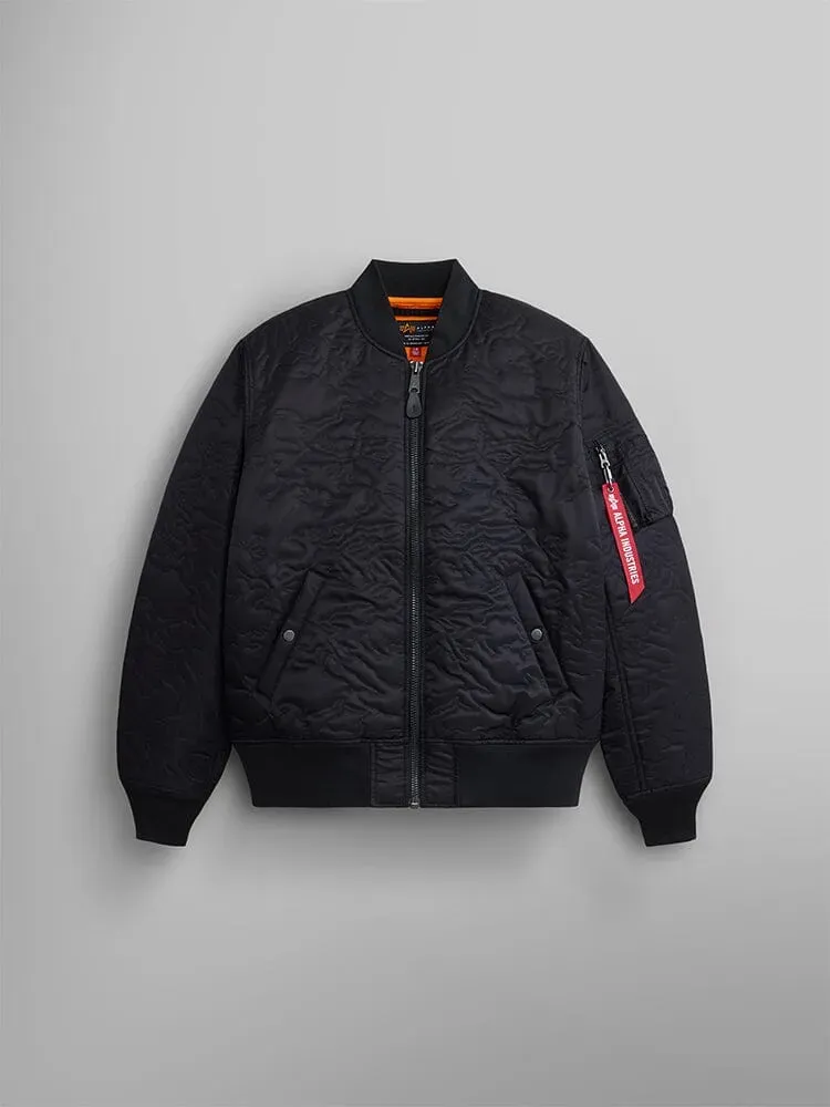 Alpha Industries Camo Quilted MA-1 bomber geacă neagră matlasată