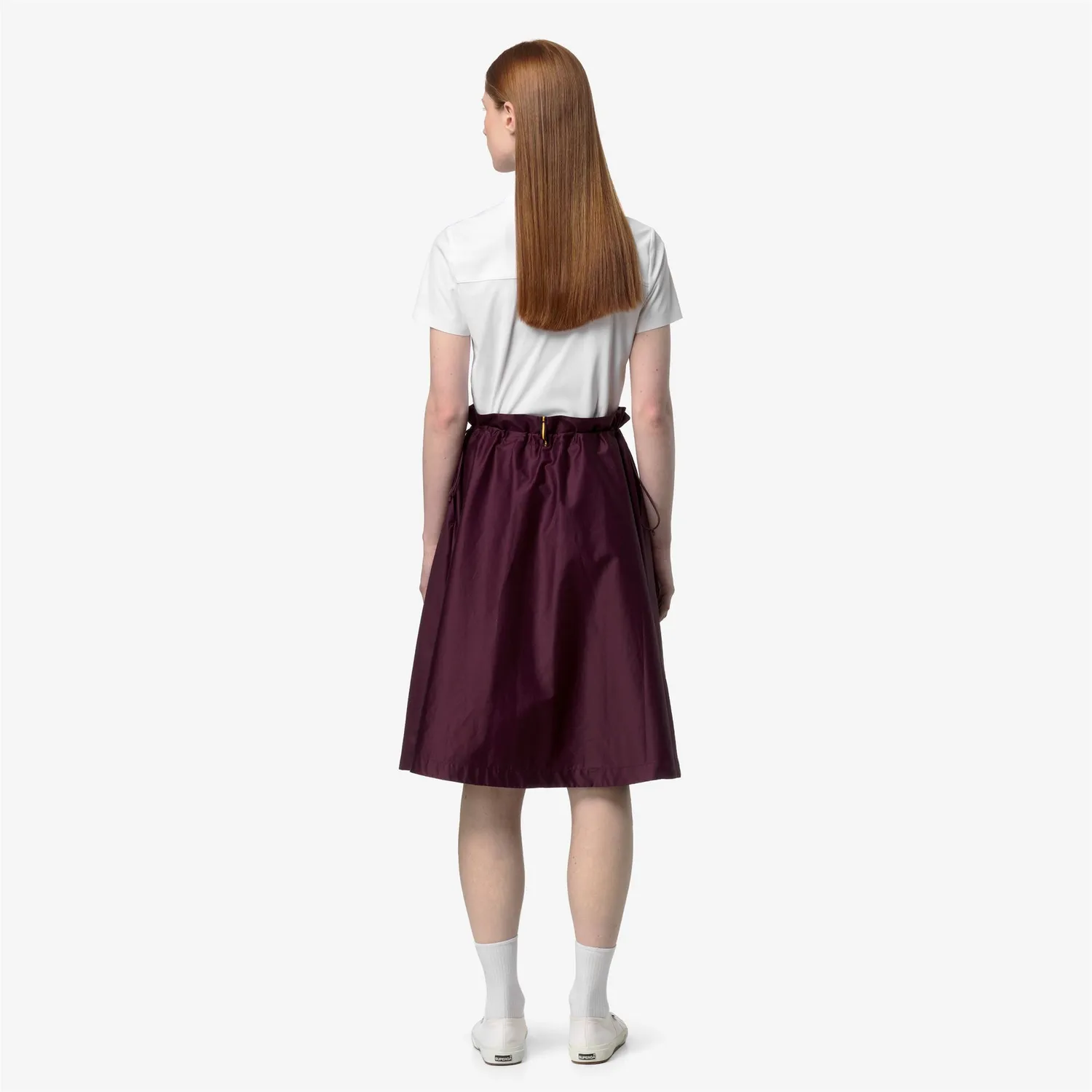 K-Way Gaelal Shiny Cotton fustă damă violet midi