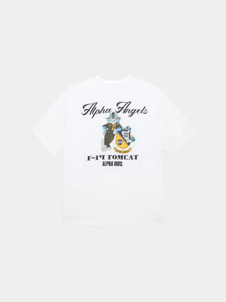 Alpha Industries Relaxed Angels tricou alb-bleu bumbac