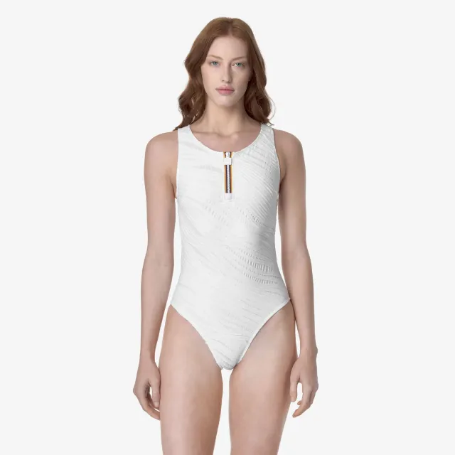 K-Way Enty costum baie damă alb dintr-o bucată