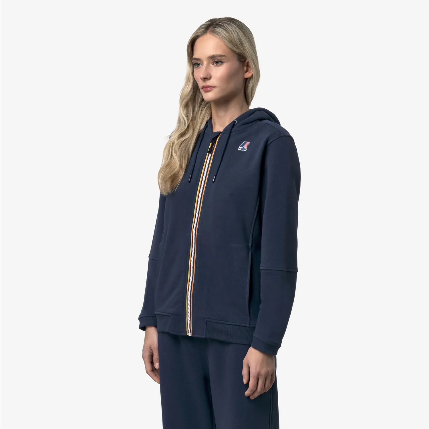 K-Way Prosper Poly Cotton hanorac unisex Blue Insignia gros