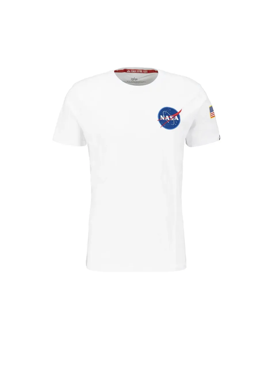 Alpha Industries NASA Space Shuttle tricou alb bumbac