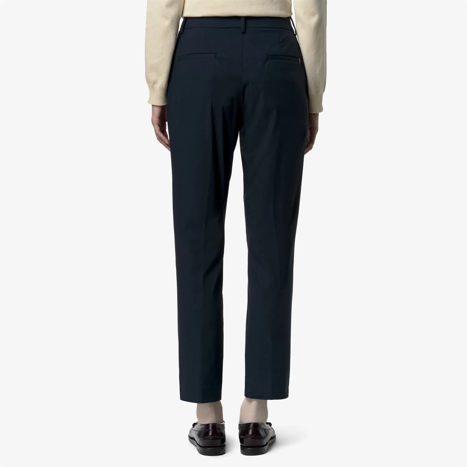 K-Way Belle Twill Tech pantaloni chino dama albastri