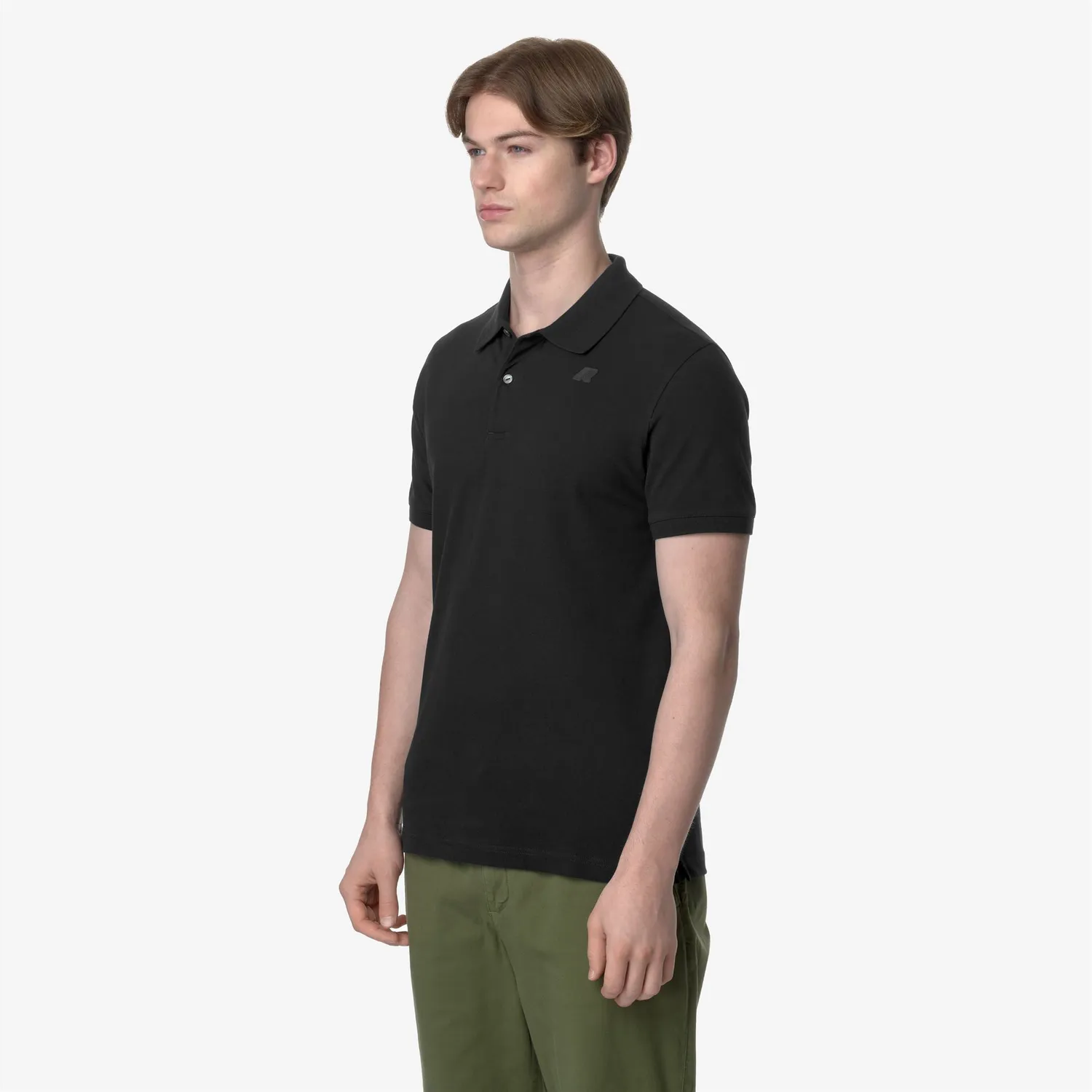K-Way Amedee Pique Slim polo negru din bumbac