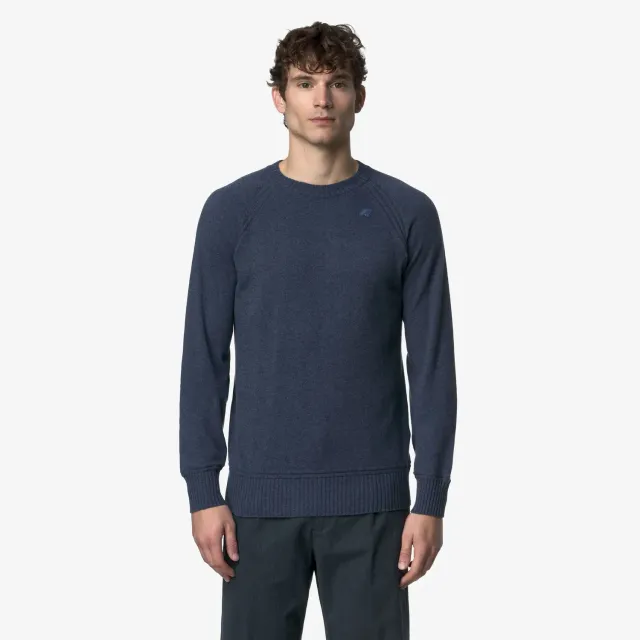 K-Way Sebas Wool Cashmere pulover albastru lână