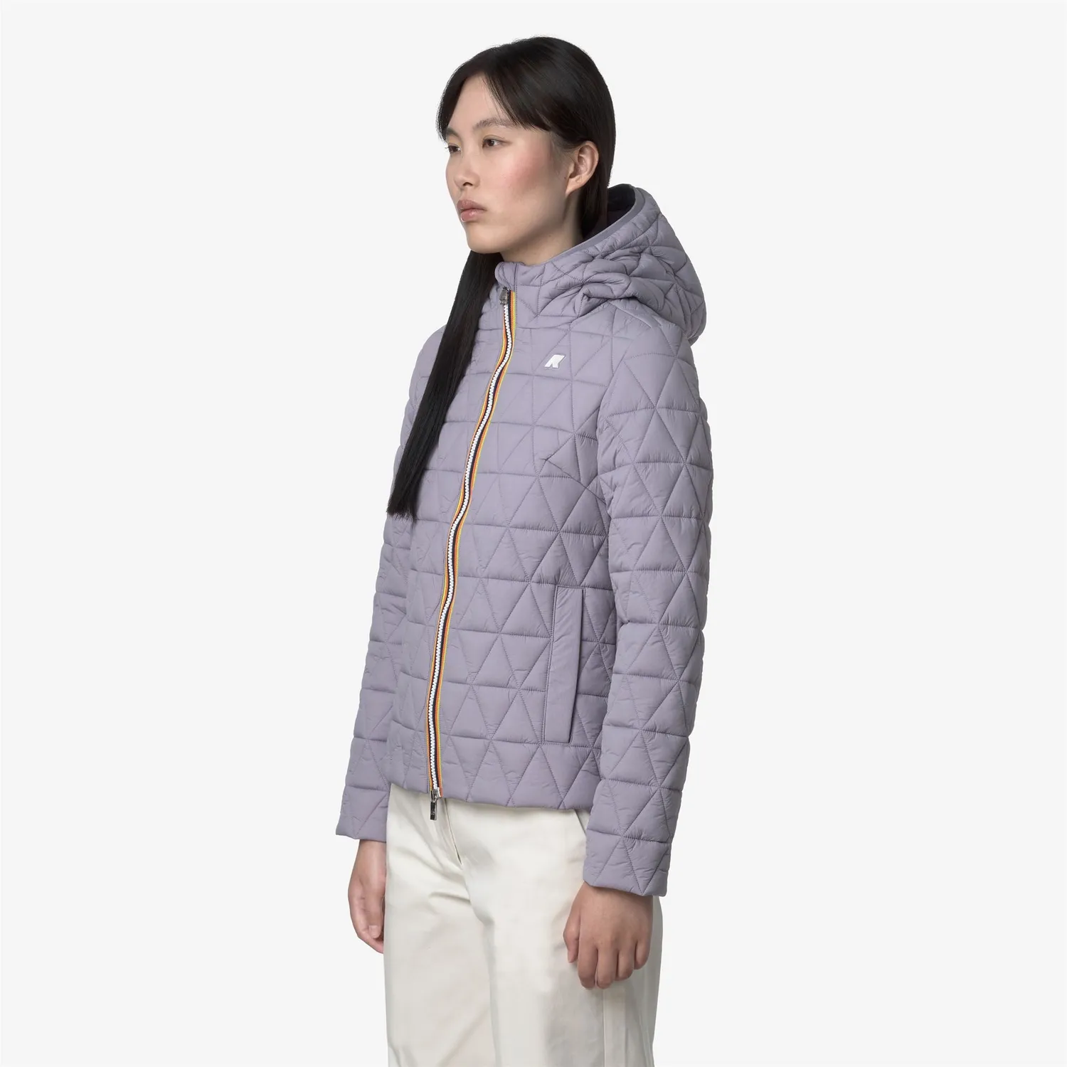K-Way Lil Diamond matlasata geaca scurta violet