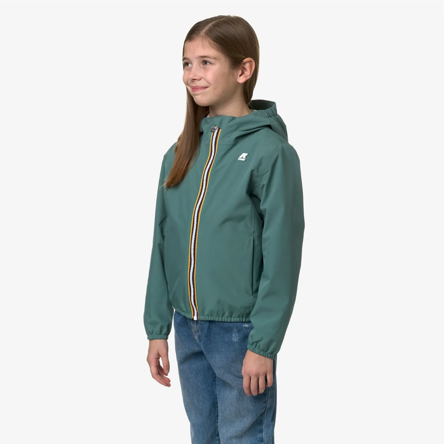 K-Way Lily K81255W geaca fete verde palm impermeabila