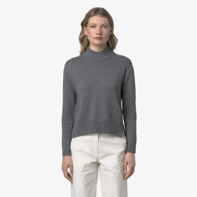 K-Way Agata Cotton Cashmere pulover dama Grey Smoked casmir