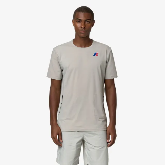 K-Way Seril LF tricou unisex bej cu buzunare