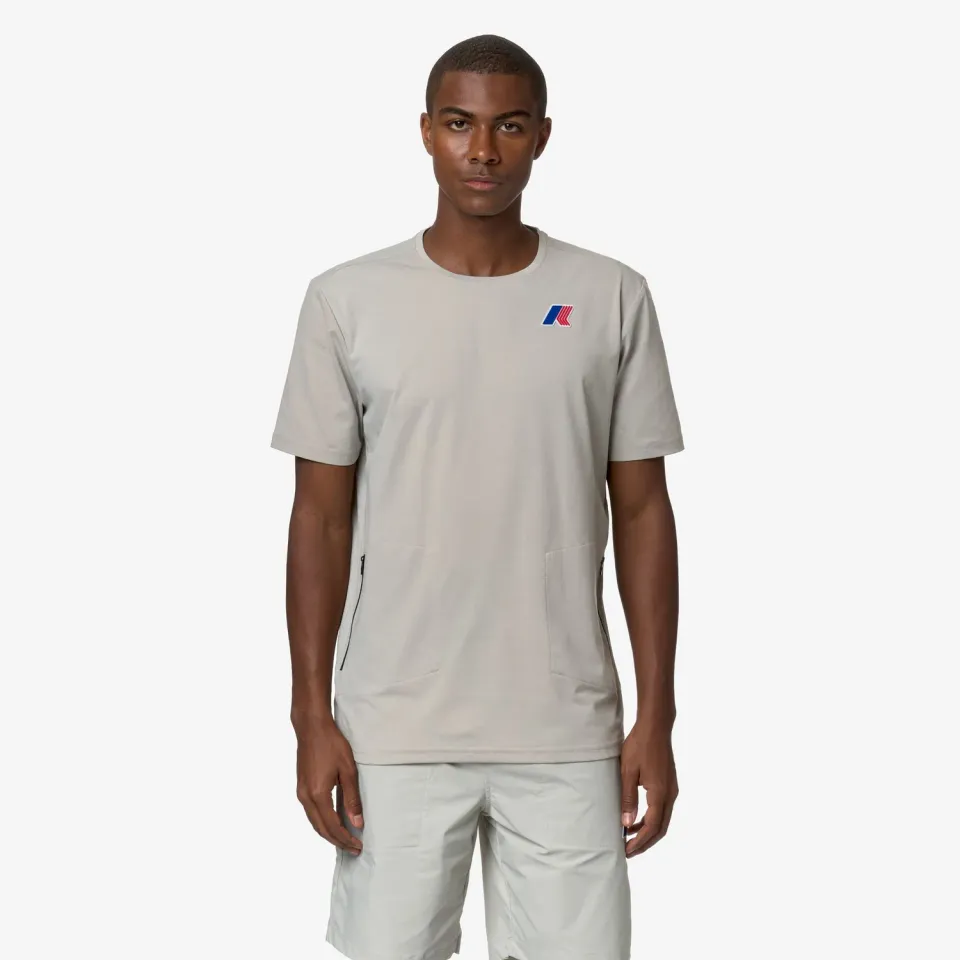 K-Way Seril LF tricou unisex bej cu buzunare