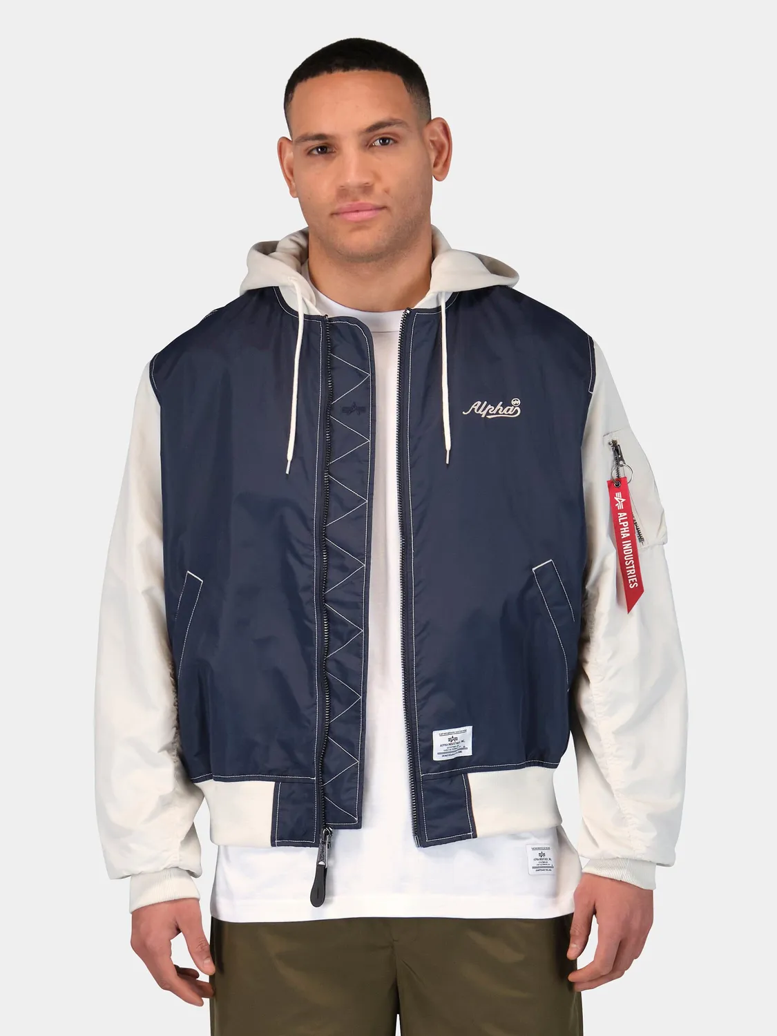 Alpha Industries L-2B Relaxed Varsity geacă replica blue ușoară