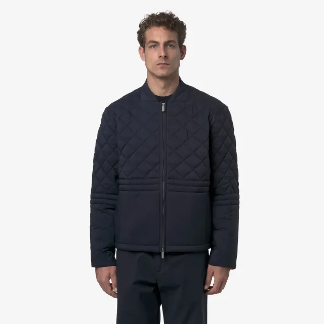 K-Way Bariol Premium Warm geaca barbati albastru matlasata