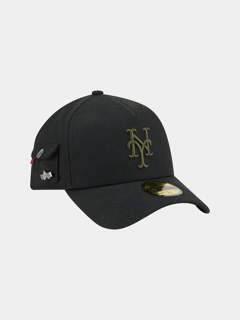 Alpha Industries Mets 59FORTY șapcă neagră fitted