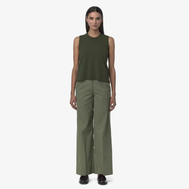 K-Way Tya pantaloni chino dama verzi stretch