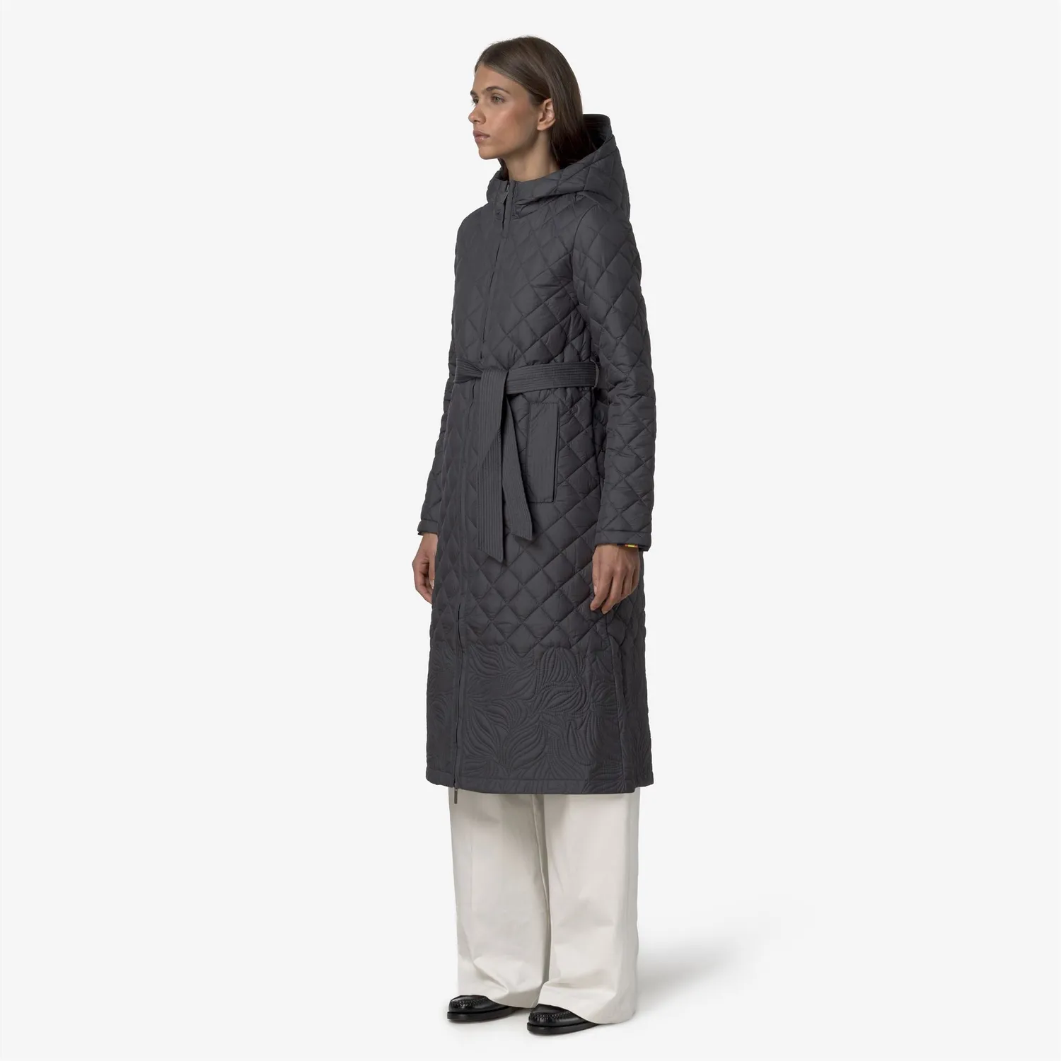 K-Way Adelaid Premium Warm palton dama Grey Shadow matlasat