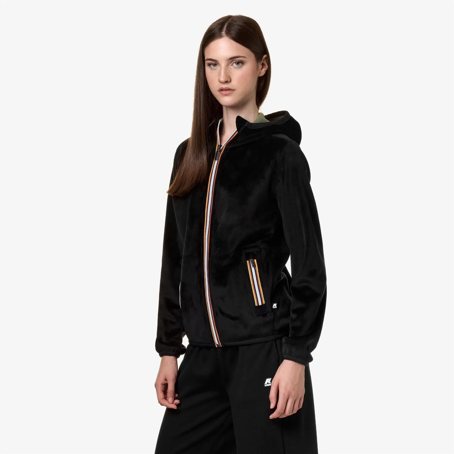 K-Way Lily Velour Polar fleece dama neagra reversibila