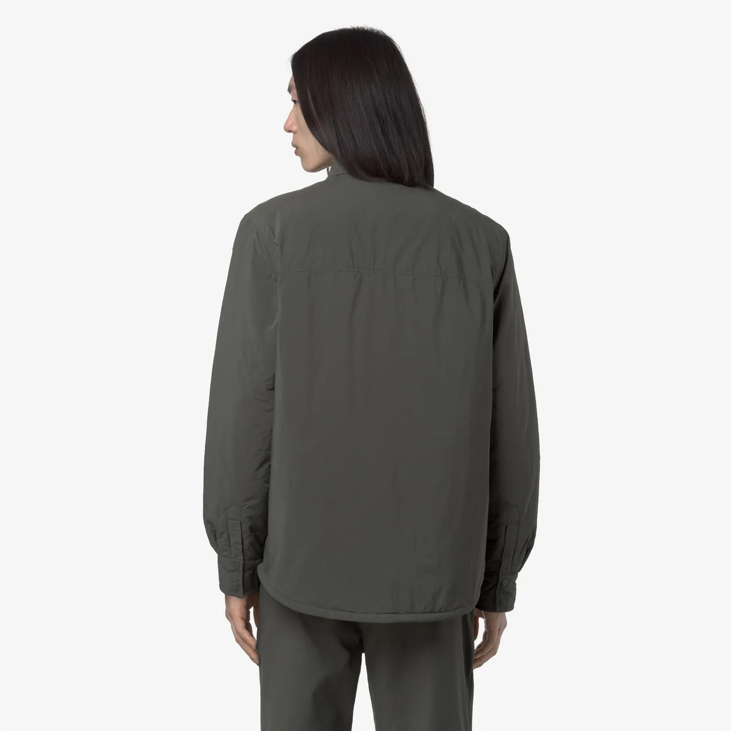 K-Way Umbert Plain Warm K2136JW camasa-geaca verde negricios