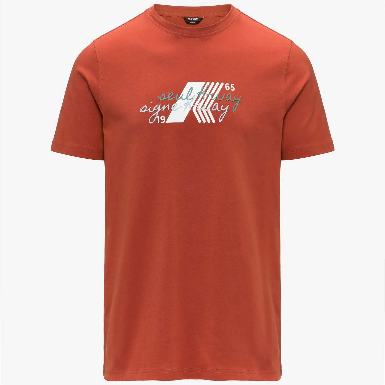 K-Way Odom K71353W tricou barbati portocaliu slim bumbac