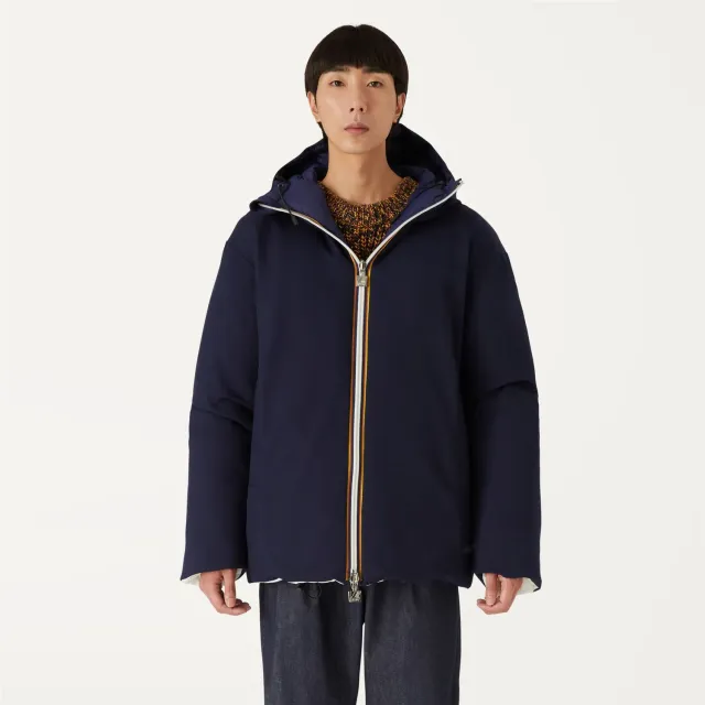 K-Way Eloi Wool palton bleumarin reversibil