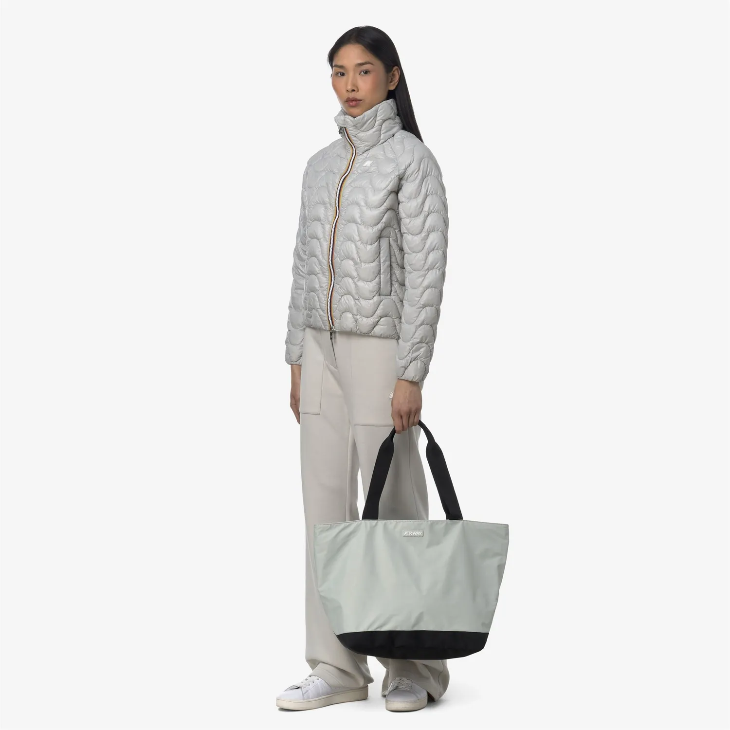 K-Way Clere geanta tote bej deschis marime unica