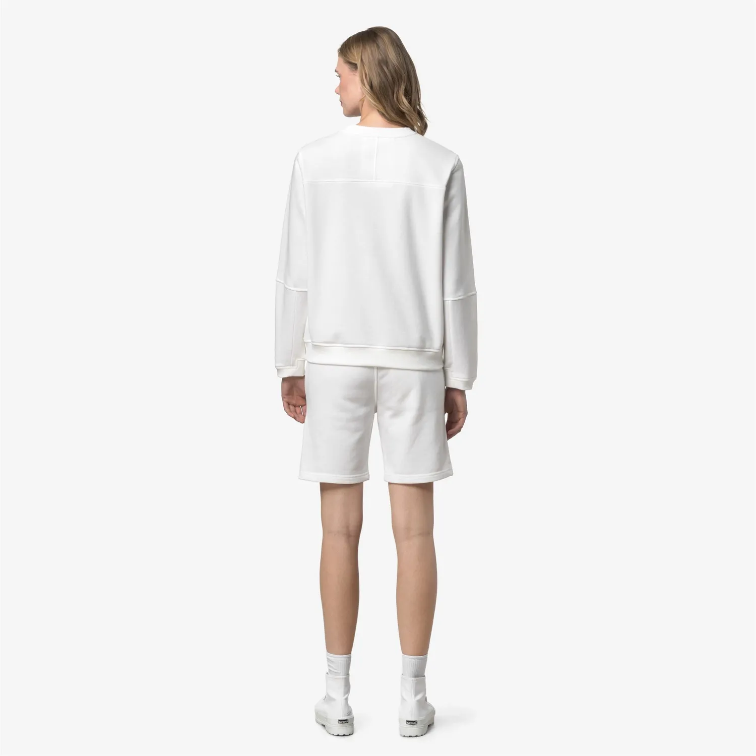 K-Way Nael Poly Cotton hanorac unisex alb bumbac