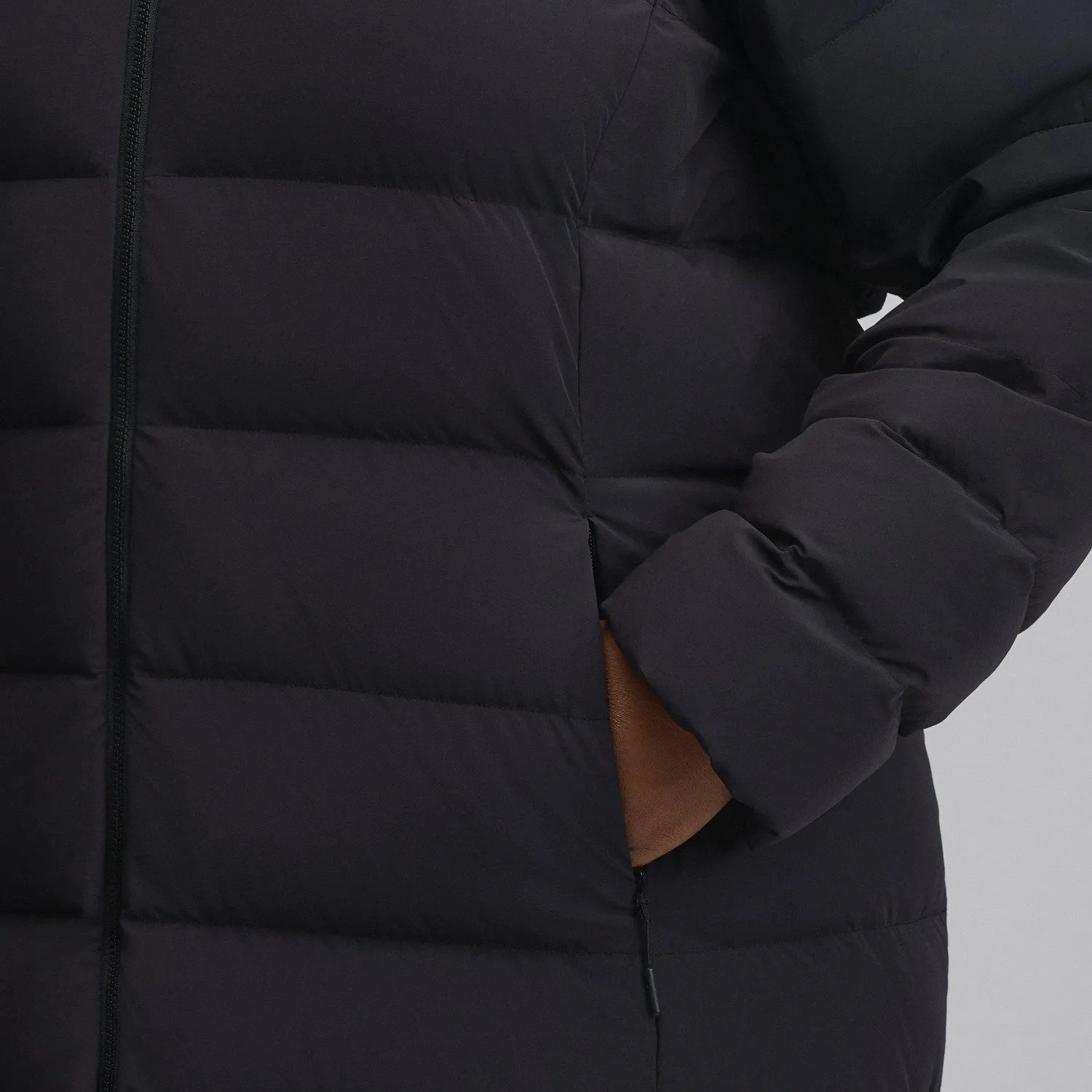 Eddie Bauer EB Stretch Down parka dama lunga Black