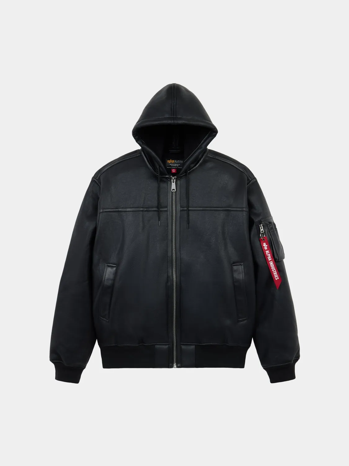 Alpha Industries MA-1 Hooded geaca bomber negru cu gluga