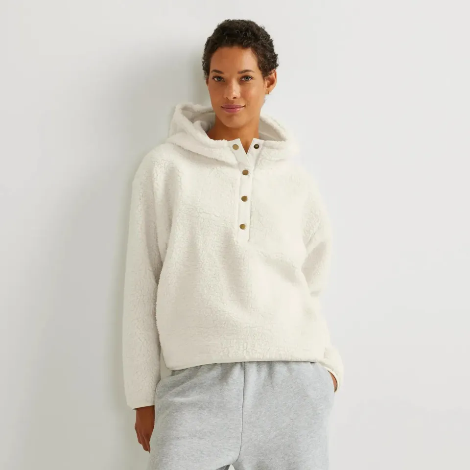 Eddie Bauer Chill Out Fleece Hoodie hanorac Berry călduros