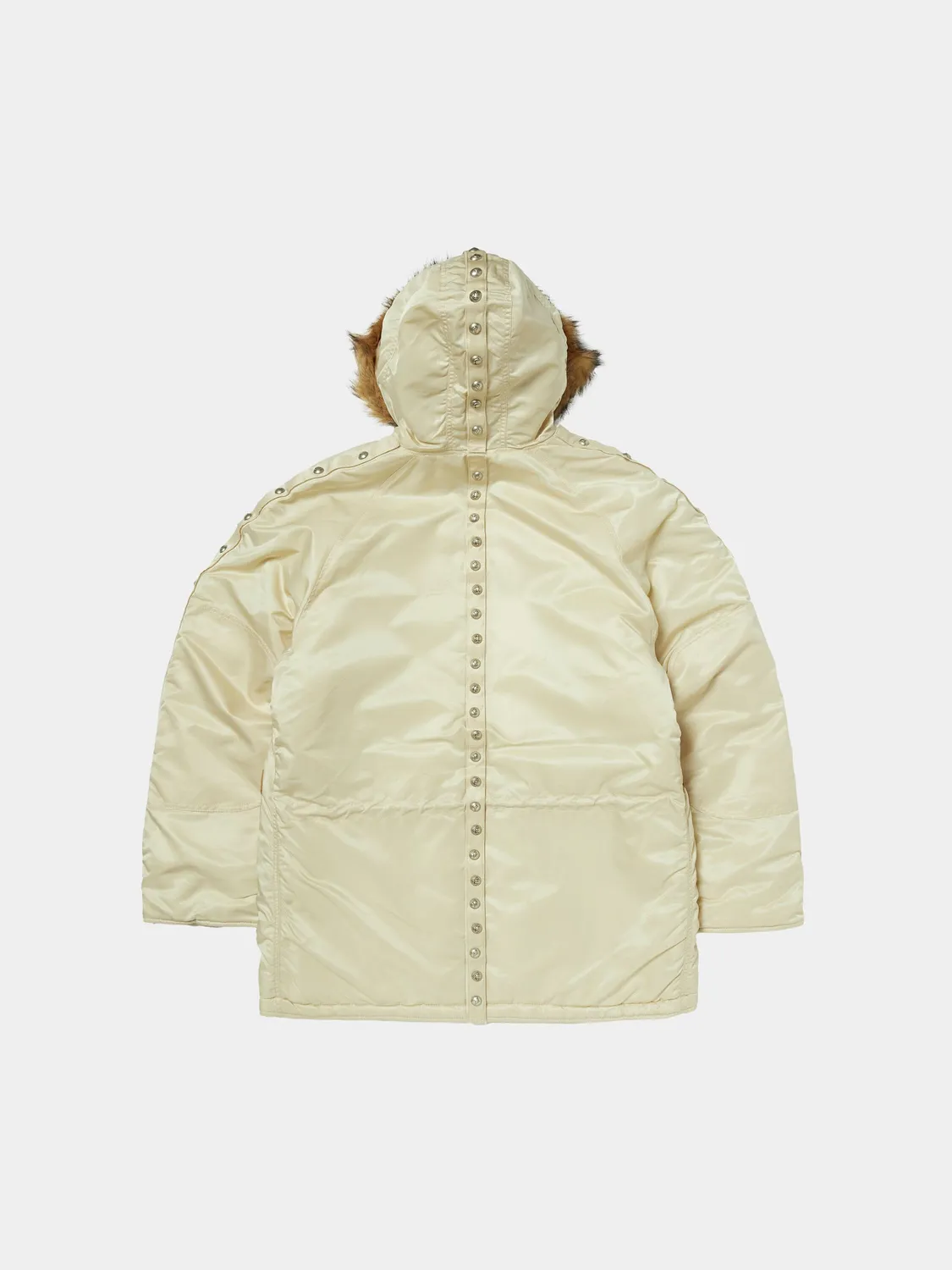 Alpha Industries Thug Club N-3B palton parka alb umplutura groasa