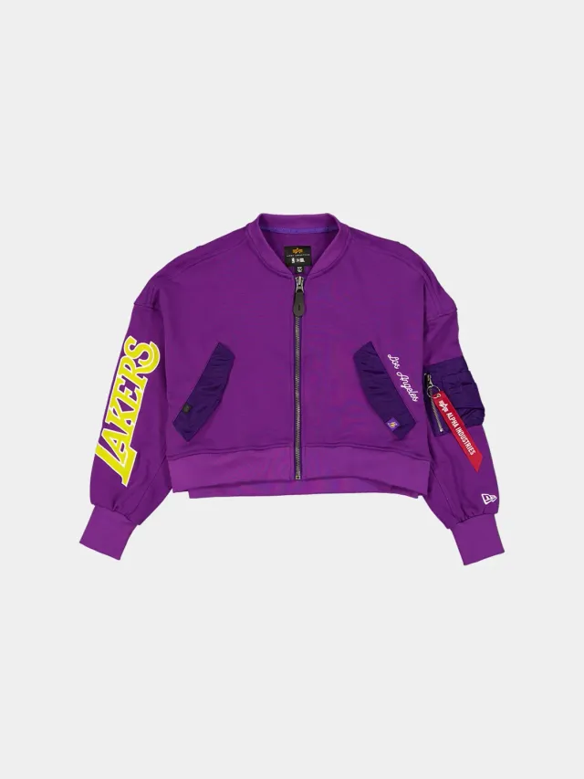 Alpha Industries L-2B Lakers jacheta dama mov french terry
