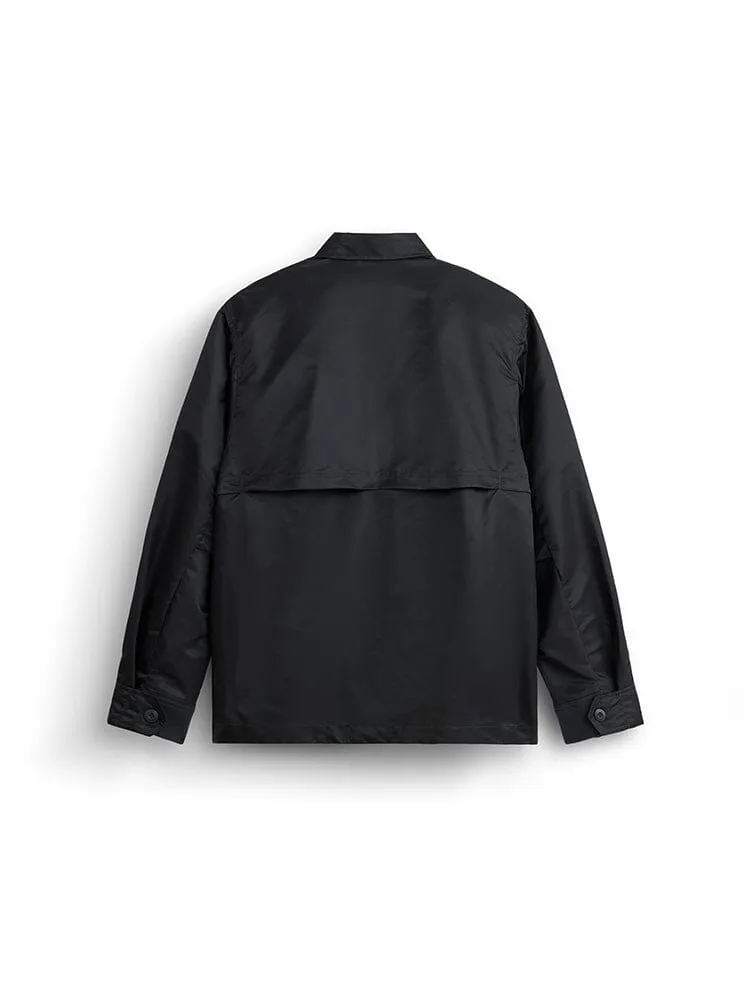 Alpha Industries Flight LS Overshirt supracamasa charcoal nylon
