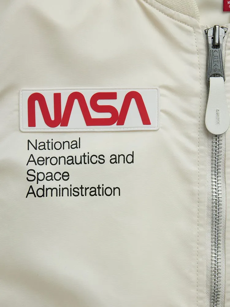 Alpha Industries NASA L-2B geaca bomber albastra usoara
