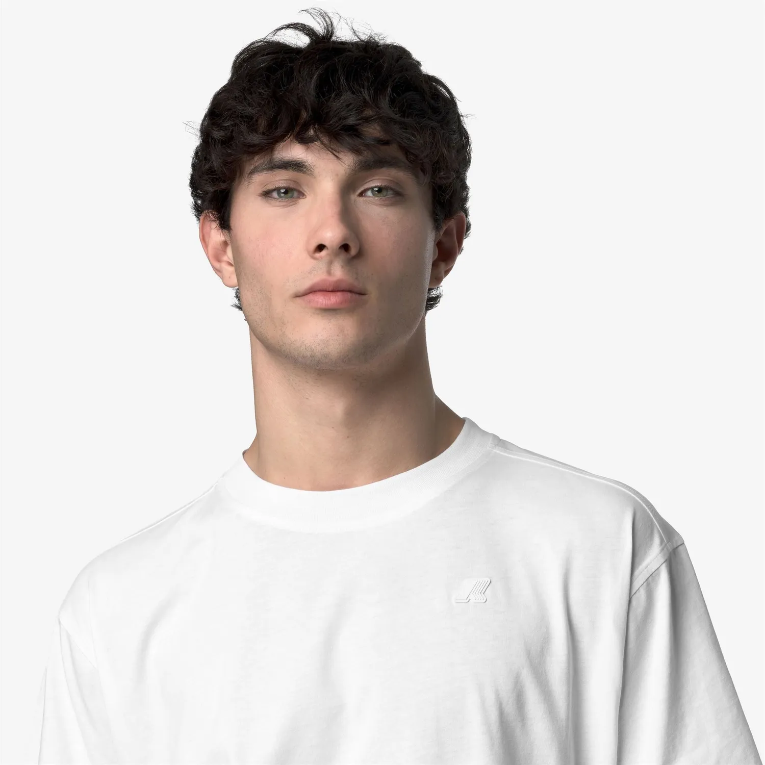 K-Way Solo Jersey tricou barbati alb bumbac