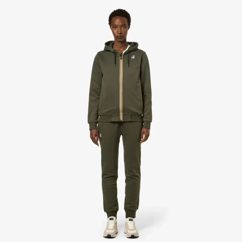 K-Way Le Vrai Bishop pantaloni sport verzi fleece