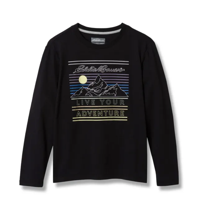 Eddie Bauer tricou baieti maneca lunga bumbac negru