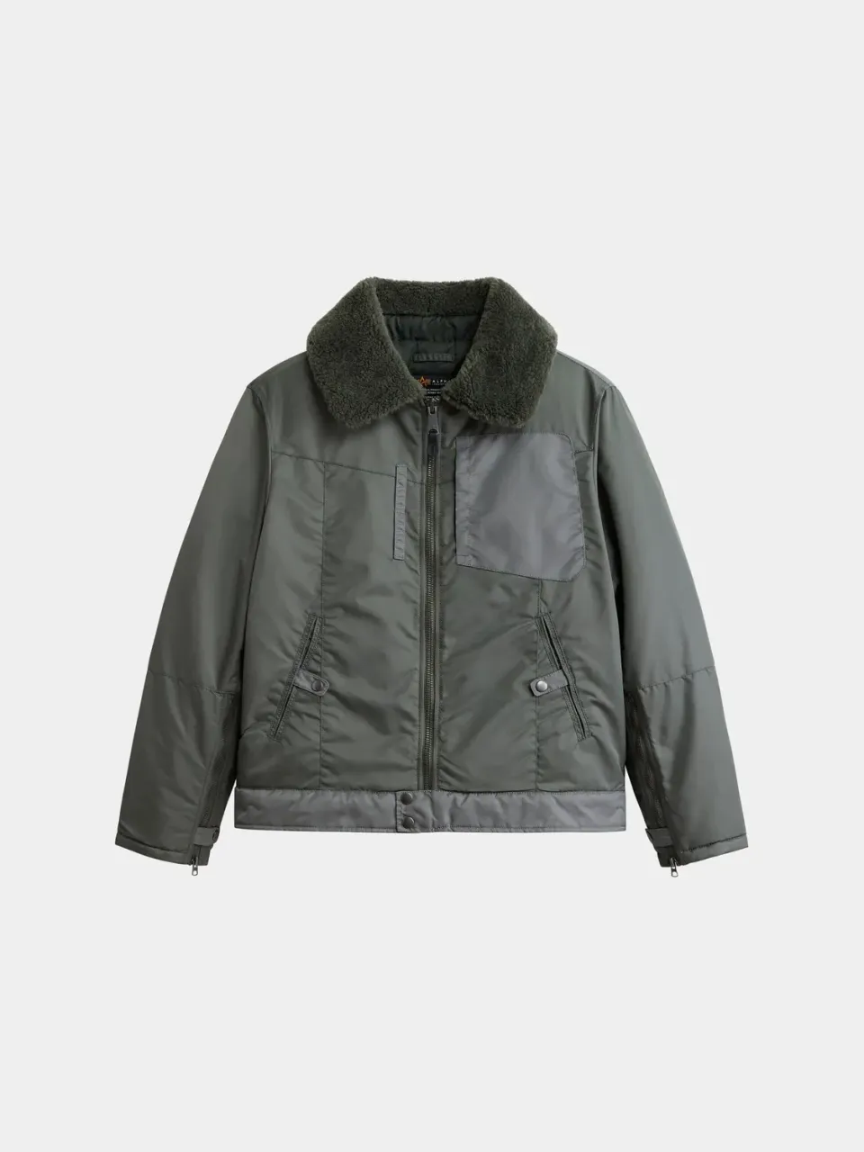 Alpha Industries Nylon Aviator geaca gri calduroasa