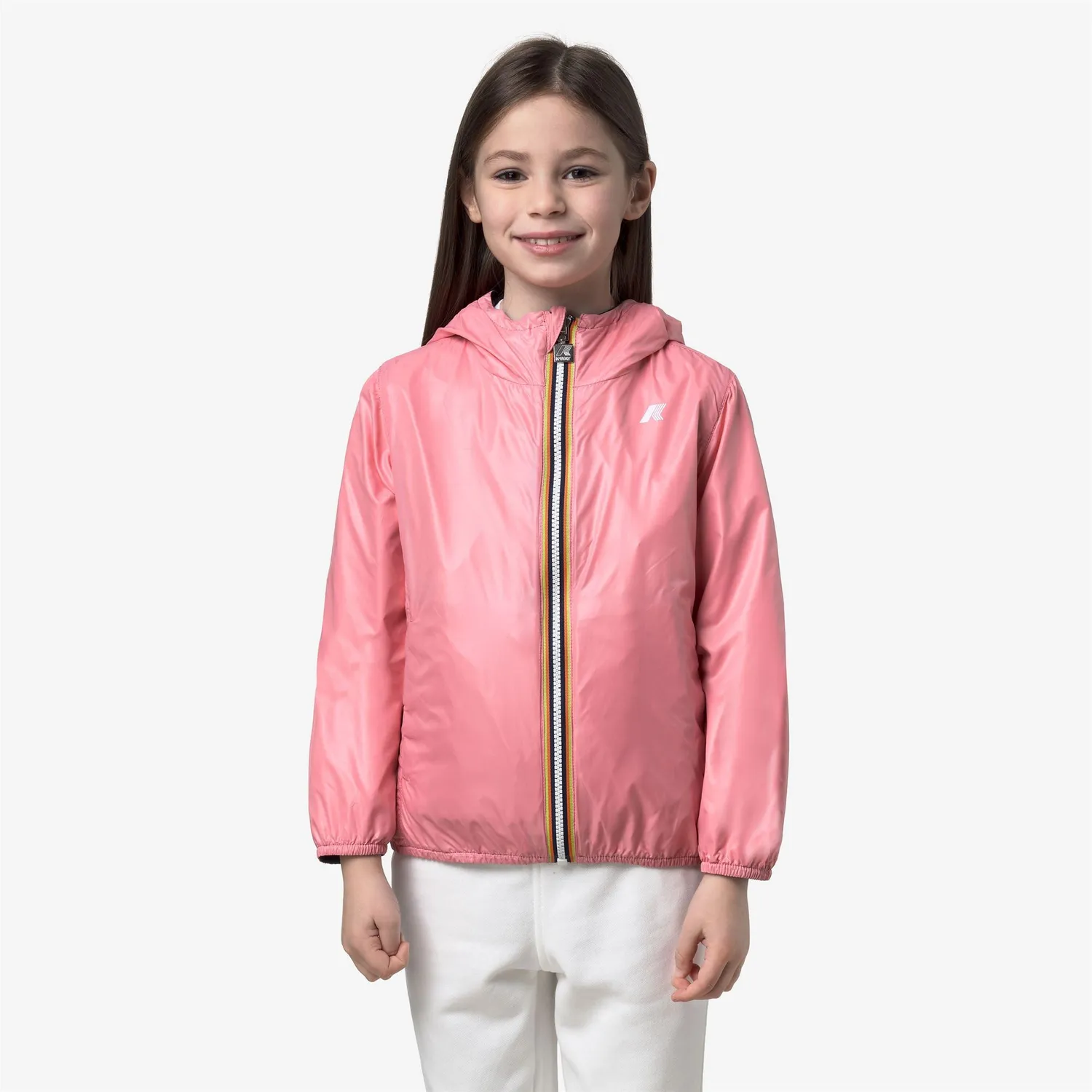 K-Way Lily Plus.2 Double geaca fete negru-roz reversibila
