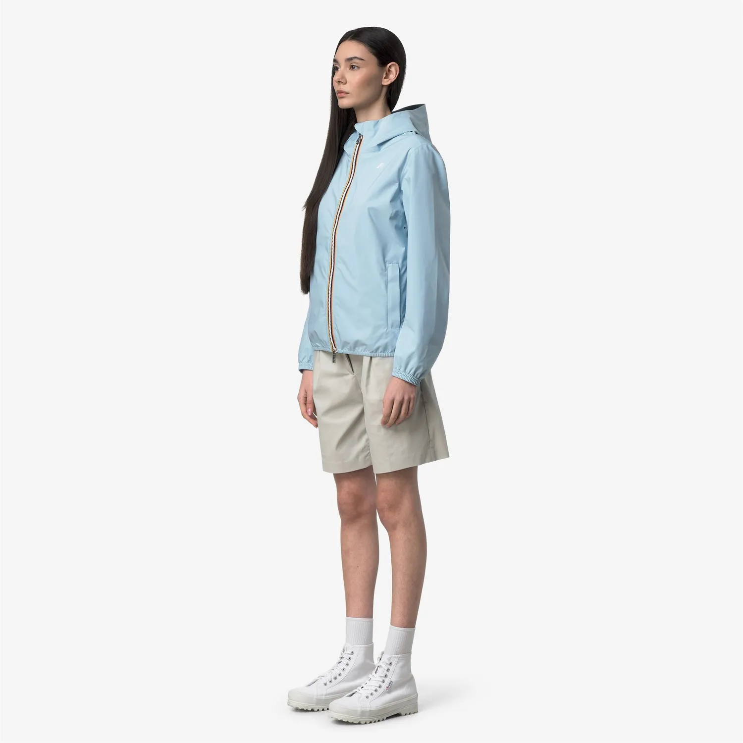 K-Way Lil 2.0 Stretch Dot geacă damă Blue Dream impermeabilă
