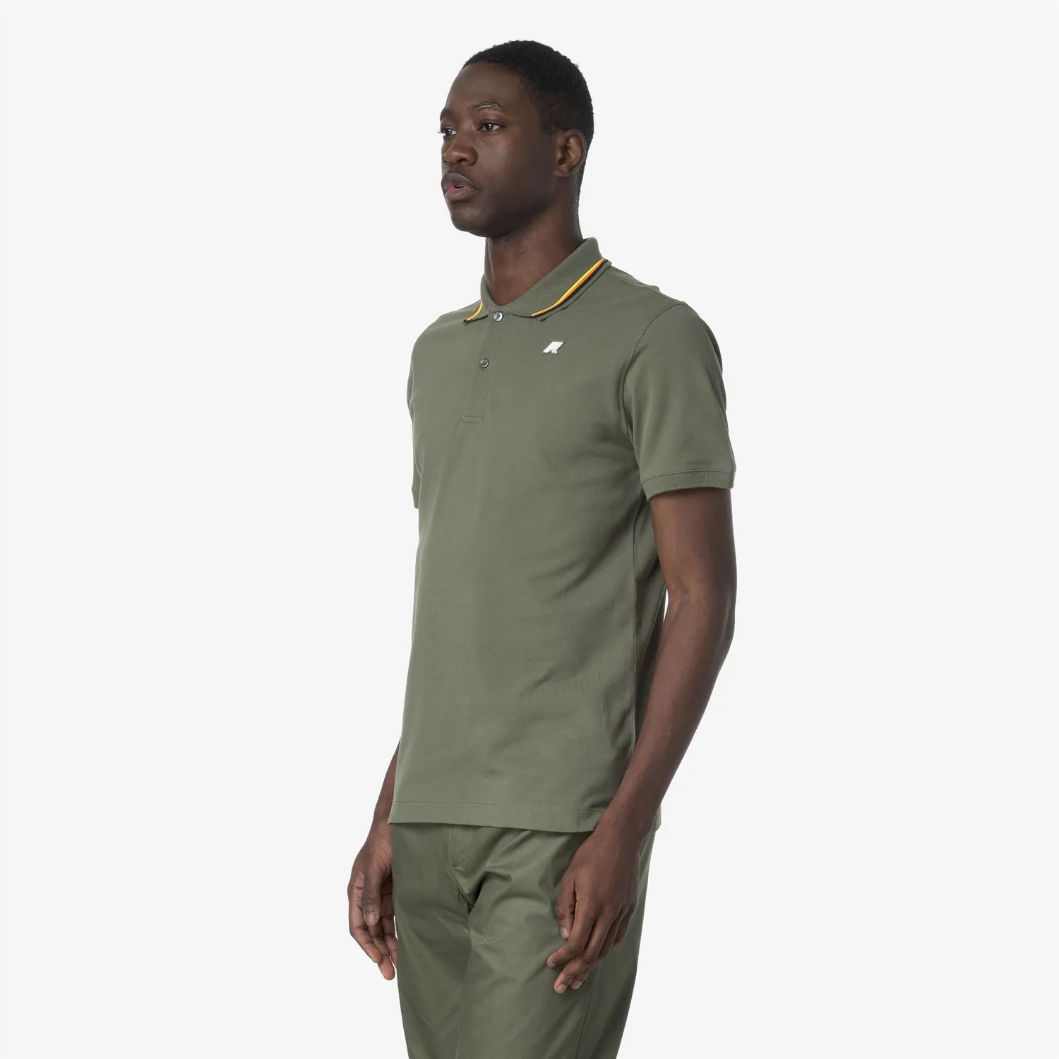K-Way Jud Pique Slim polo barbati Green Lichen bumbac