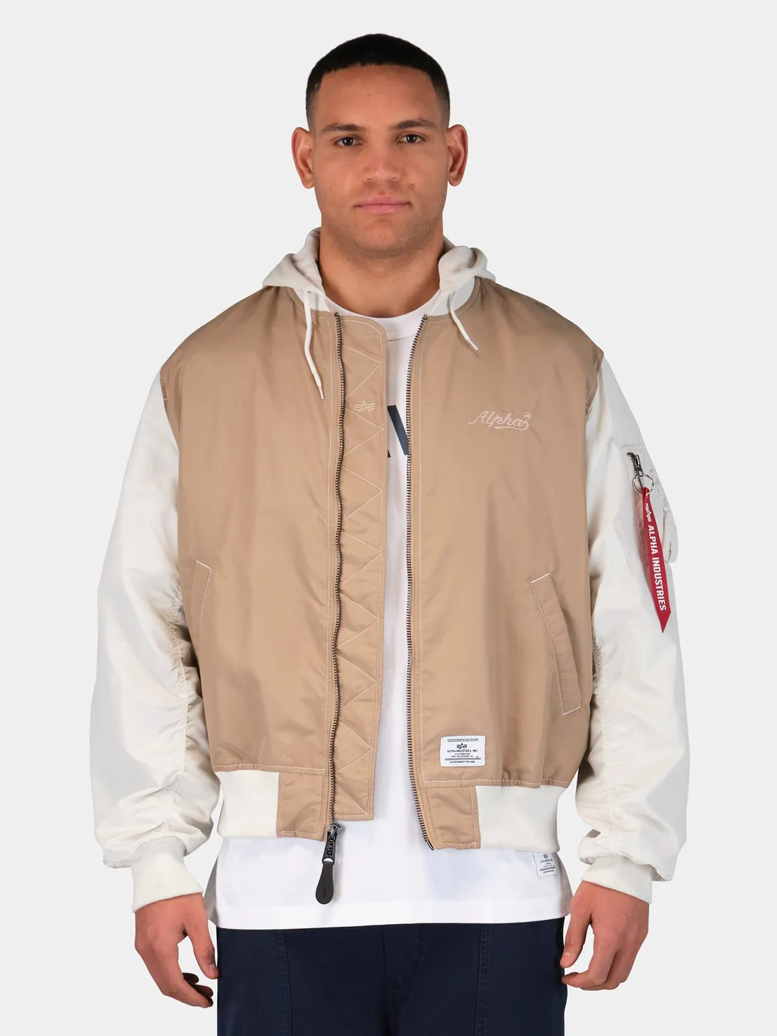 Alpha Industries L-2B Relaxed Varsity geacă Dust Khaki ușoară