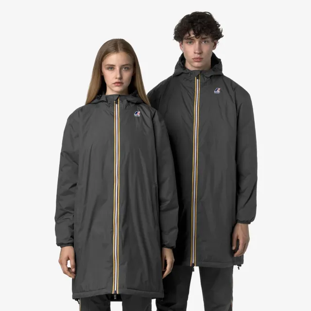 K-Way Le Vrai Eiffel palton unisex gri 3/4 calduros