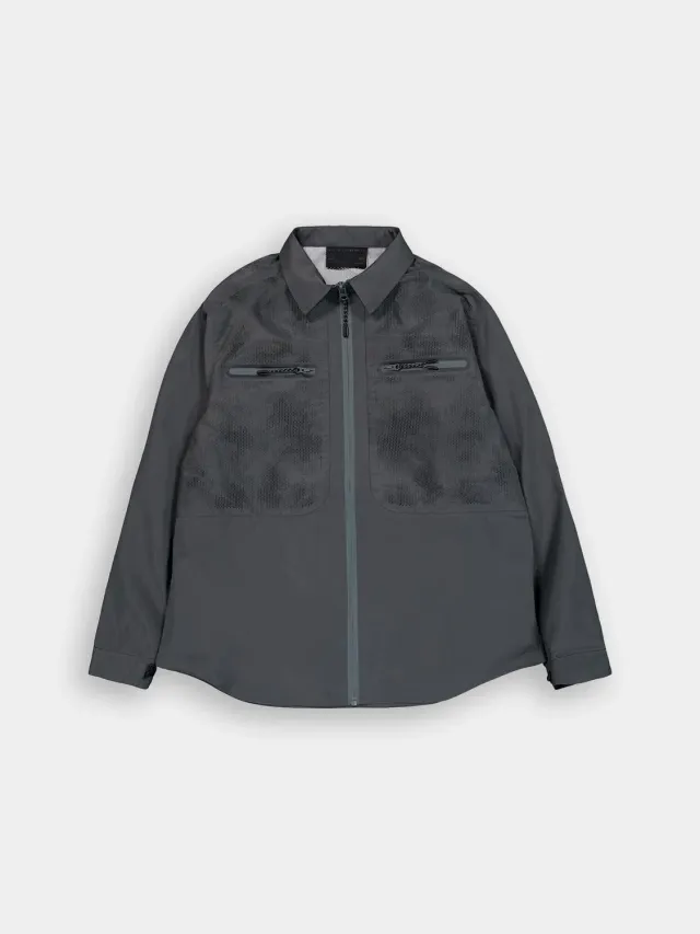 Alpha Industries Laser Cut cămașă charcoal tehnică